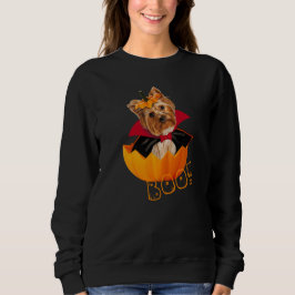 Halloween cute Yorkshire Terrier Kürbis Dracula T Sweatshirt