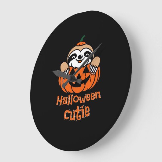 Halloween cutie sloth Essential T-Shirt Große Wanduhr (Winkel)