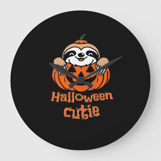 Halloween cutie sloth Essential T-Shirt Große Wanduhr (Vorderseite)