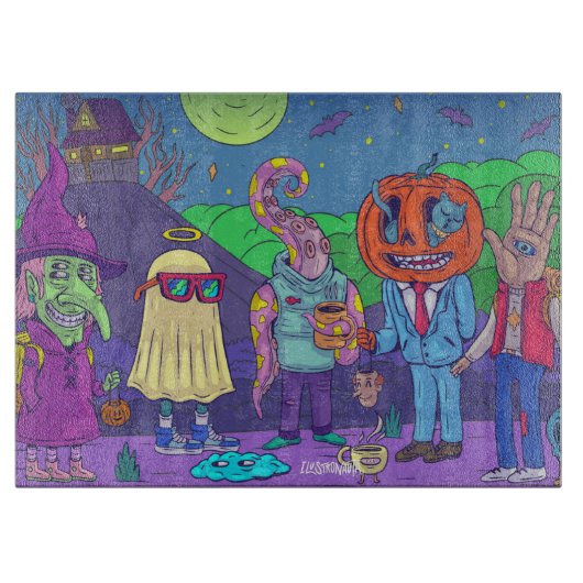 Halloween Cutting Board Schneidebrett (Vorderseite)