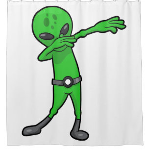 Halloween-Dabbing-Alien Duschvorhang