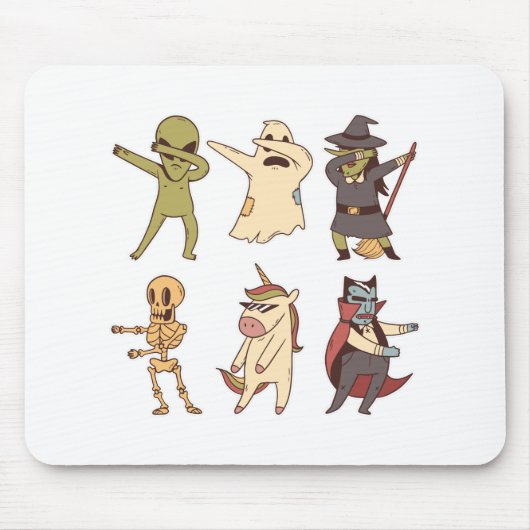 Halloween Dabbing Flossenteam Geschenk für Dab Flo Mousepad (Vorne)