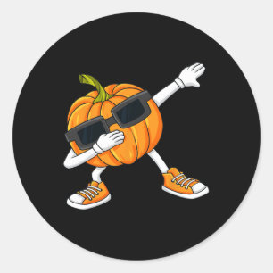 Halloween Dabbing Kürbis Thanksgiving Day Jungen G Runder Aufkleber