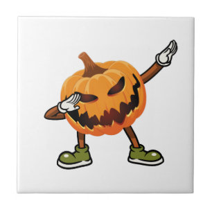 Halloween Dabbing Kürbisjacke Kürbis Halloween Fliese