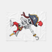 Halloween Dabbing Pirate Skeleton Fun Dab Boys Gir Fleecedecke (Vorderseite (Horizontal))