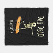 Halloween Dabbing Skatestyle Fleecedecke (Vorderseite (Horizontal))