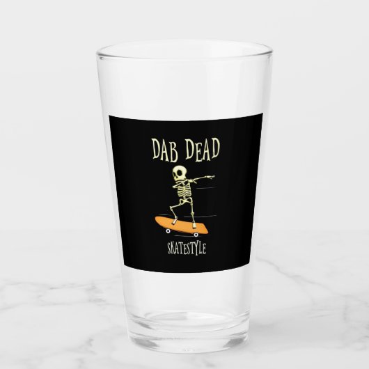Halloween Dabbing Skatestyle Glas (Vorderseite)