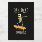 Halloween Dabbing Skatestyle Weinetikett (Einzelnes Label)