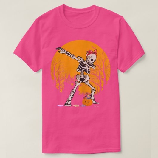 Halloween Dabbing Skeleton Kostüme Kinder Mädchen  T-Shirt (Design vorne)