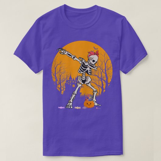 Halloween Dabbing Skeleton Kostüme Kinder Mädchen  T-Shirt (Design vorne)