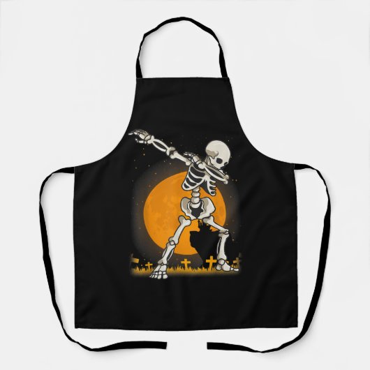 Halloween Dabbing Skelettkostüm Schürze (Vorderseite)