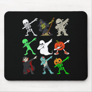 Halloween Dabbing Skeletton Hexen und Monster Boys Mousepad