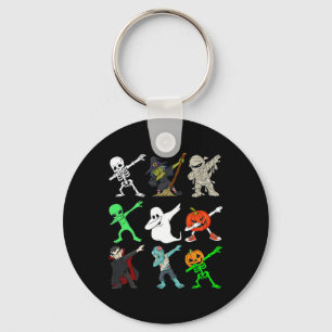 Halloween Dabbing Skeletton Hexen und Monster Boys Schlüsselanhänger
