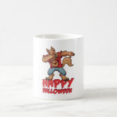 Halloween Dabbing Werwolf Halloween-Kostüm Kaffeetasse (Mittel)
