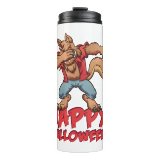 Halloween Dabbing Werwolf Halloween-Kostüm Thermosbecher