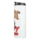 Halloween Dabbing Werwolf Halloween-Kostüm Thermosbecher (Nach rechts gedreht)