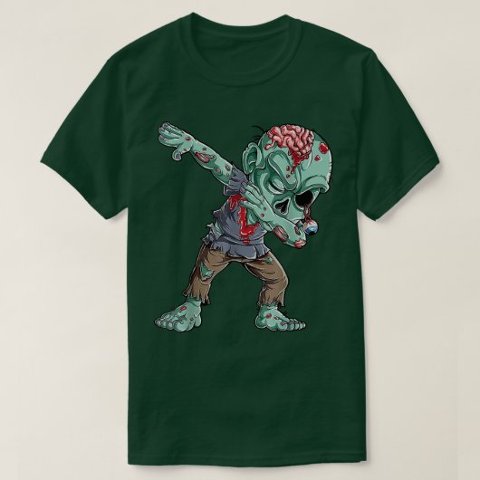 Halloween Dabbing Zombie Brain Funny Boys Dab Danc T-Shirt (Design vorne)