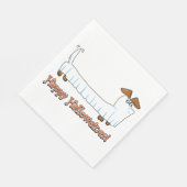 Halloween Dachschund Ghost Serviette (Ecke)