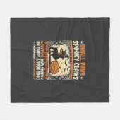 Halloween Dachshund Gruselige Warnung Fleecedecke (Vorderseite (Horizontal))