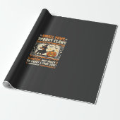 Halloween Dachshund Gruselige Warnung Geschenkpapier (Ungerollt)