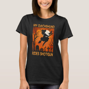 Halloween Dachshund Hexenhund Mama oder Papa Dachs T-Shirt