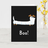 Halloween Dachshund Karte (Gelbe Blume)