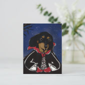 Halloween Dachshund Postkarte (Stehend Vorderseite)