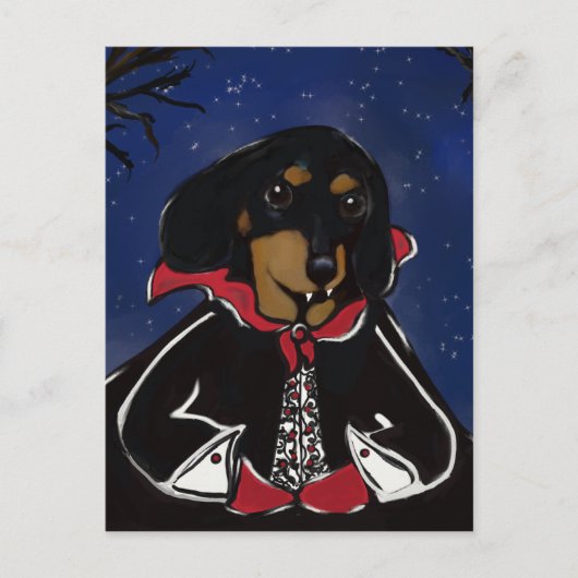 Halloween Dachshund Postkarte (Vorderseite)