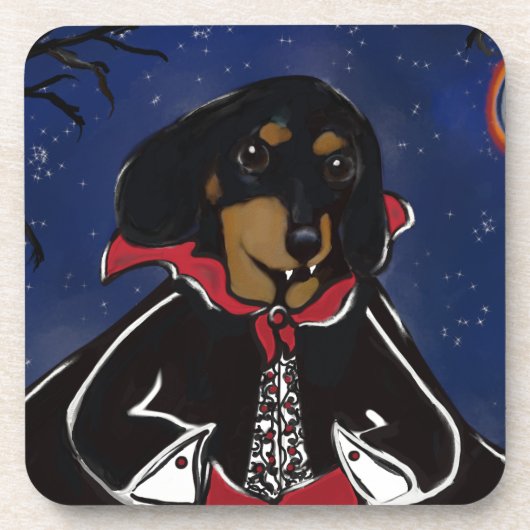 Halloween Dachshund Untersetzer (Vorderseite)