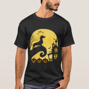Halloween Dachshund Weenie Wiener Mondschein Wurst T-Shirt