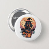 Halloween-Dackel Button (Vorne & Hinten)