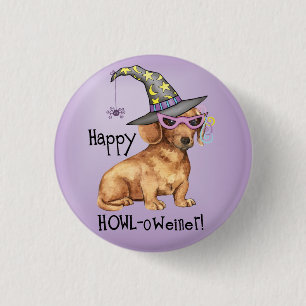 Halloween-Dackel Button