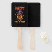 Halloween-Dackel Fächer (Vorne und Hinten)