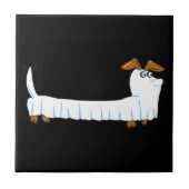Halloween-Dackel Fliese (Vorderseite)