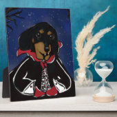 Halloween-Dackel Fotoplatte (Seite)