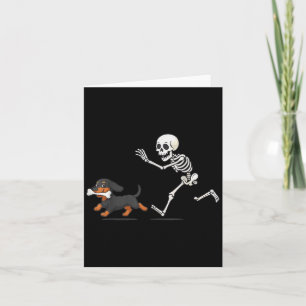 Halloween Dackel Funny Skeleton Jagen Hunde Männer Karte