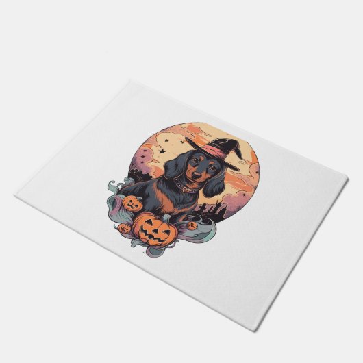 Halloween-Dackel Fußmatte (Schrägansicht)