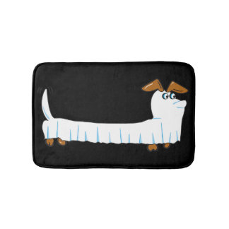Halloween Dackel Ghost Badematte
