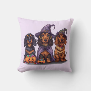 Halloween Dackel Hexenhunde Kissen