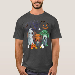 Halloween Dackel Hund Beängstigende Halloween-Kost T-Shirt