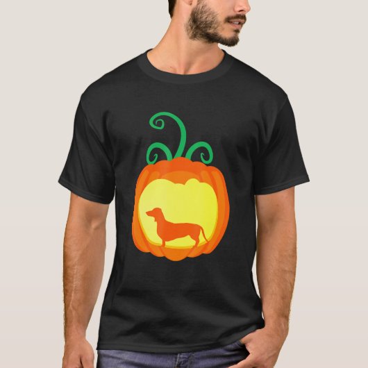Halloween Dackel Hund Dackel Halloween Lanter T-Shirt (Vorderseite)