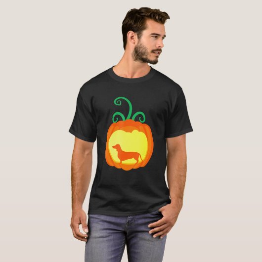 Halloween Dackel Hund Dackel Halloween Lanter T-Shirt (Vorne ganz)