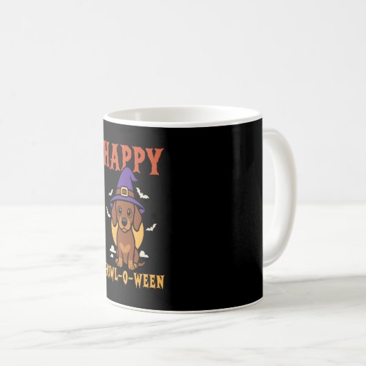 Halloween-Dackel Kaffeetasse (VorderseiteRechts)