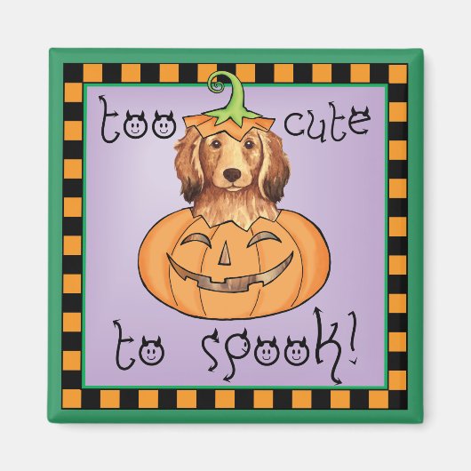 Halloween-Dackel Magnet (Vorne)