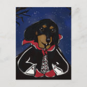 Halloween-Dackel Postkarte (Vorderseite)