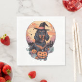 Halloween-Dackel Serviette (Beispiel)