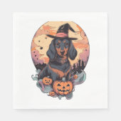 Halloween-Dackel Serviette (Vorderseite)