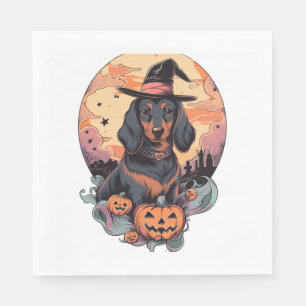 Halloween-Dackel Serviette