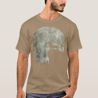 Halloween Dackel T-Shirt Dackel Dog Moon Howl in