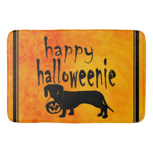 Halloween Dackel Trick oder Treat Badematte